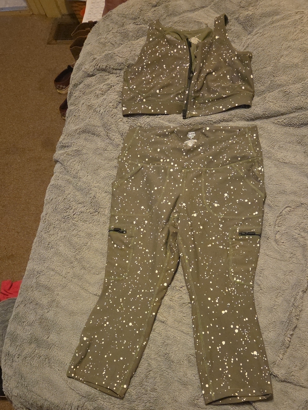 torrid Olive Green Splatter Cargo Leggings for Kids